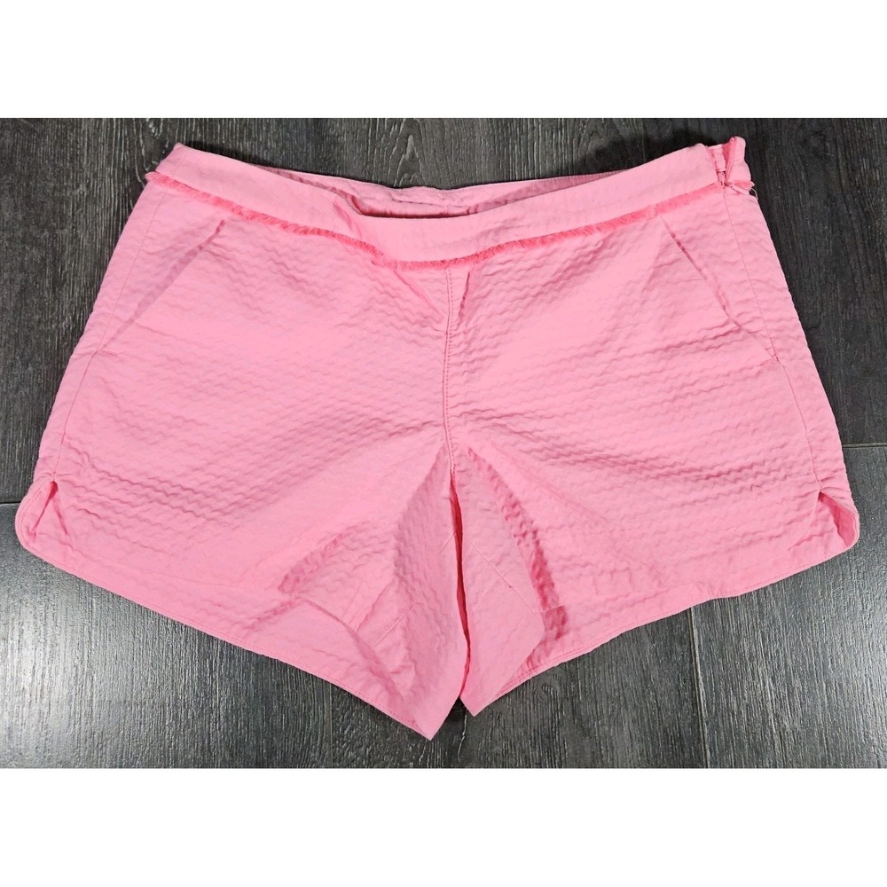 Lilly Pulitzer Adie Shorts Women 00‎ Pink Seersucker Barbie Preppy Beach Resort